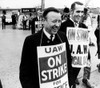 Walter Reuther-(L) National President Of The United Auto Workers Marched The Picket Line For A Time This Afternoon At The General Electric Plant History - Item # VAREVCHBDWARECL001