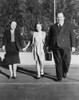 Alfred Hitchcock Strolling About The Grounds Of His Bel Air Estate. He Is With His Wife History - Item # VAREVCHISL039EC347