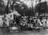 Three Sumo Wrestlers Posed Outdoors With Spectators In Background History - Item # VAREVCHCDLCGCEC021
