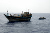 U.S. Navy And Coast Guard Counter Piracy Personnel Interview Passengers Aboard A Drifting Yemeni Dhow In The Gulf Of Aden. May 26 2009. History - Item # VAREVCHISL024EC248