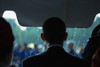 President Barack Obama In The Rain At A Memorial Day Ceremony At Abraham Lincoln National Cemetery Elwood Illinois. May 31 2010. History - Item # VAREVCHISL025EC151