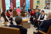 Dreamers Recipients Of Deferred Action For Childhood Arrivals Initiative In The Oval Office. The Children Of Undocumented Immigrants Meet With President Barack Obama And Vice President Joe Biden History - Item # VAREVCHISL040EC171