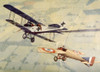 World War I Air Battle With French Morane Monoplane Attacking German Aviatik Biplane History - Item # VAREVCH4DWOWAEC049