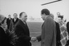 President Nixon Shakes Hands With Mayor Richard Daley On His Arrival In Chicago Illinois. Daley A Powerful Democratic Party Boss Found Common Cause With Nixon'S Centrist Domestic Policies. Ca. 1968-72. History - Item # VAREVCHISL032EC228