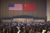 Nixon In China. Overview Of The State Banquet During Nixon'S Trip To China. Richard Nixon And Chou En-Lai Are Speaking From The Stage. Feb. 21 1972. History - Item # VAREVCHISL032EC118