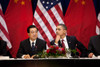 President Obama And Chinese President Hu Jintao In A Meeting With Business Leaders In The Eisenhower Executive Office Building Jan. 19 2011. History - Item # VAREVCHISL026EC217