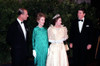 Queen Elizabeth Ii And Prince Philip Stand With President And Mrs. Reagan During A State Dinner At The M.H. De Young Museum. March 3 1983 History - Item # VAREVCHISL028EC253