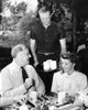 President Franklin Roosevelt Lunching With Actress Katherine Hepburn At Val-Kil Cottage At The Hyde Park Estate. Elliott Roosevelt History - Item # VAREVCCSUA000CS035