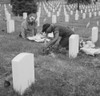 Decorating A Soldier'S Grave On Memorial Day In One Of The African American Sections. Arlington National Cemetery History - Item # VAREVCHISL036EC881