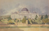 United States Capitol Building In 1828. Watercolor Painting Of East From By American Artist History - Item # VAREVCHISL014EC112