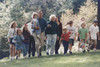 President George H. W. Bush And Wife Barbara Walk With Eleven Of Their Grandchildren At The Presidential Retreat Camp David. Ca. 1991. History - Item # VAREVCHCDARNAEC124