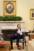 President Barack Obama Rests His Foot On A Football During The Domestic Policy Council Meeting In The Oval Office March 25 2009. History - Item # VAREVCHISL025EC170