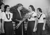 Eleanor Roosevelt Greets Camp Fire Girls At The White House. April 15 History - Item # VAREVCHISL035EC520