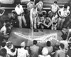 U.S. Marines Study A Relief Model Of Tarawa Atoll On A Navy Transport Before The Battle. Ca. Nov.16-19 History - Item # VAREVCHISL037EC021