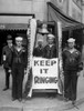 Fourth Liberty Loan Campaign During World War I. Sailors With A Model Of The Liberty Bell And A Sign 'Keep It Ringing'. Seattle History - Item # VAREVCHISL034EC669 Fourth Liberty Loan Campaign During World War I. Sailors With A Model Of The Liberty Bell And A Sign 'Keep It Ringing'. Seattle History - Item # VAREVCHISL034EC669