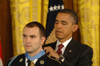 President Obama Presents The Medal Of Honor To Staff Sergeant Salvatore Giunta For Valor And Saving The Lives Of His Squad In Afghanistan In 2007. Nov. 16 2010. History - Item # VAREVCHISL027EC081