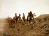 Apaches. Desert Rovers- Five Apache On Horseback In Desert. Photo By Edward S. Curtis History - Item # VAREVCHCDLCGCEC770