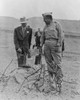 Gen. Leslie Groves And Dr. J. Robert Oppenheimer At Trinity Test Site In Sept. 1945. They Examine The Remains Of The Tower From Which The First Manmade Atomic Explosion Was Detonated Near Alamogordo History - Item # VAREVCHISL037EC435