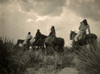 Apaches. Before The Storm- Four Apache On Horseback On Horseback Under Storm Clouds. Photo By Edward S. Curtis History - Item # VAREVCHCDLCGCEC772