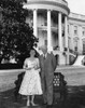 Dwight And Mamie Eisenhower On White House Lawn. Ca. 1953-1960 - History - Item # VAREVCHISL039EC138 Dwight And Mamie Eisenhower On White House Lawn. Ca. 1953-1960 - History - Item # VAREVCHISL039EC138