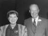 President Dwight And First Lady Mamie Eisenhower. Mamie Wears An 'Elephant' Pin History - Item # VAREVCHISL039EC137 President Dwight And First Lady Mamie Eisenhower. Mamie Wears An 'Elephant' Pin History - Item # VAREVCHISL039EC137