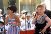 Lily Allen, Blondie'S Deborah Harry On Stage For The Nbc Today Show Concert With Blondie And Lily Allen, Rockefeller Center, New York, Ny, May 25, 2007. Photo By George TaylorEverett Collection Celebrity - Item # VAREVC0725MYCUG008