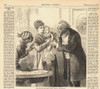 Vaccinating The Baby Against Smallpox In New York Ca. 1870. The Baby Is Held By Its Mother As An African American Women Observes With Concern. Wood Engraving From Harper'S Weekly. History - Item # VAREVCHISL015EC045