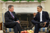 President Obama Meets With Senator Scott Brown Who Won A Special Election In January To Succeed Ted Kennedy. Oval Office. Aug. 4 2010. History - Item # VAREVCHISL027EC044