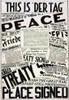 World War 1. The Collage Of Newspaper Headlines And Articles Announcing The Signing Of The Versailles Peace Treaty. It Includes Statements From President Wilson History - Item # VAREVCHISL034EC899 World War 1. The Collage Of Newspaper Headlines And Articles Announcing The Signing Of The Versailles Peace Treaty. It Includes Statements From President Wilson History - Item # VAREVCHISL034EC899