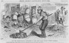 Political Cartoon Protesting The Ineffective Methods Of The New York City Street Cleaning. Caricature Of An Irish Street Cleaner History - Item # VAREVCHISL017EC140