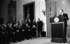 Lbj'S Great Society Programs. President Lyndon Johnson Delivering Remarks Prior To Signing The Public Broadcasting Act Of 1967. He Said It Would Create A 'Stronger Voice To Educational Radio And Television'. Nov. 7 History - Item # VAREVCHISL033EC174