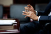 President Obama'S Hands Gesture During A Briefing On The Situation In Libya With Members Of Congress In White House Situation Room. March 25 2011. History - Item # VAREVCHISL026EC118