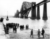 Forth Bridge- German Railway Students Studying The Firth Of Forth Bridge In Edinburgh History - Item # VAREVCHBDFOBRCS001