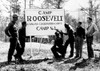 Ccc Members Erect Sign For Their Camp Roosevelt History - Item # VAREVCHBDDEPRCS008