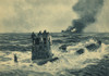 German Sailors Standing On The Conning Tower Of A U-Boat After Torpedoing A British Cargo Ship. Print Of 1941 Painting By German Marine Artist Adolf Bock During World War 2. History - Item # VAREVCHISL036EC250