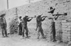 Mexican Revolutionary Soldiers Shoot Through A Brick Wall In Fighting In Juarez History - Item # VAREVCHISL043EC400