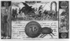 The Panic Of 1837. Political Cartoon Mocking Temporary Bank Notes. 1837 History - Item # VAREVCHISL029EC252