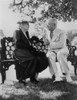 President Harry Truman And Edith Bolling Galt Wilson Seated On Outdoor Bench. June 3 History - Item # VAREVCHISL038EC847