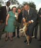 President Lyndon Johnson Holds His Beagle Up By The Ears As Members Of The Press Look On. May 4 History - Item # VAREVCHISL033EC394
