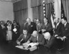 President Eisenhower Signing A Proclamation Formally Admitting Hawaii As The 50Th State. Aug. 21 History - Item # VAREVCHISL039EC060