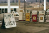 Gas Station With Closed Pumps Along Interstate Route 5 In Oregon Sept. 1973. History - Item # VAREVCHISL031EC224