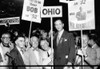 1952 Republican National Convention. Ohio Delegation With Signs In Support Of Senator Robert Taft. The Early Front-Running Taft Lost The Nomination To Dwight Eisenhower. July 8 History - Item # VAREVCCSUA000CS166