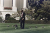 President George H.W. Bush Walks On The South Lawn Of The White House History - Item # VAREVCHCDARNAEC120