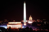The Lincoln Memorial The Washington Monument And The Us Capitol Illuminated For The Inaugural Ceremonies Of George H. W. Bush 41St President Of The United States. Jan 18 1989. History - Item # VAREVCHISL028EC109