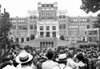 Crowd Gathered In Front Of Little Rock Central High School As National Guardsmen Barred Black Students From Entering The School History - Item # VAREVCHBDCIRICS025
