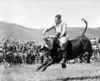 Bull Rider At American Rodeo. Ca. 1950. - History - Item # VAREVCHISL039EC183