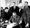 President Lyndon Johnson Signs The 24Th Amendment To The Constitution. It Prohibits Payment Of A Poll Tax Or Other Types Of Tax As A Requirement For Voting In Federal Elections. Standing History - Item # VAREVCCSUA000CS706