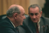 President Lyndon Johnson And Secretary Of State Dean Rusk At A Meeting In The Cabinet Room. Jan. 31 History - Item # VAREVCHISL033EC380