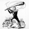 President Theodore Roosevelt Shown Wielding His 'Big Stick' Against The Trusts In Political Cartoon History - Item # VAREVCP4DTHROEC009