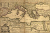 1685 Map Of The Mediterranean Sea And Coastal Lands. History - Item # VAREVCHISL001EC004